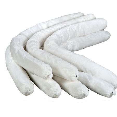 Asp Oil Only (White) Super Absorbent Flake Sock, 3" X 4', 10 Per Box Pk 45100-51
